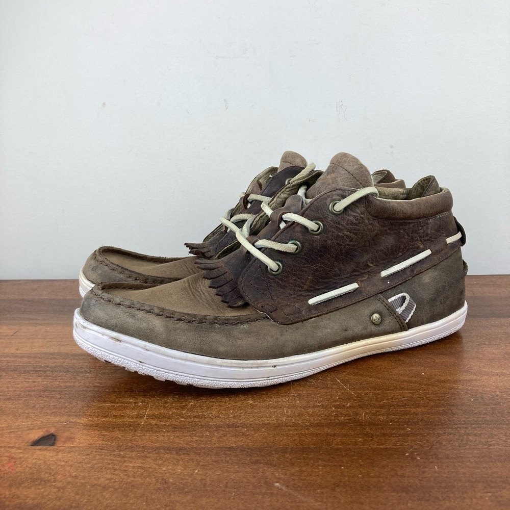 J Shoes Del Mont Brown Boat Ankle Boots Kilte A9002 Men’s Size 9.